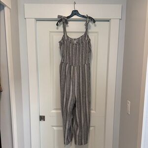 Striped Gray Jumpsuit
